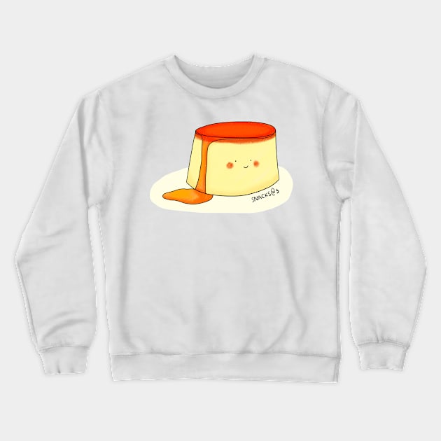 Smooth Caramel Custard Pudding Crewneck Sweatshirt by Snacks At 3